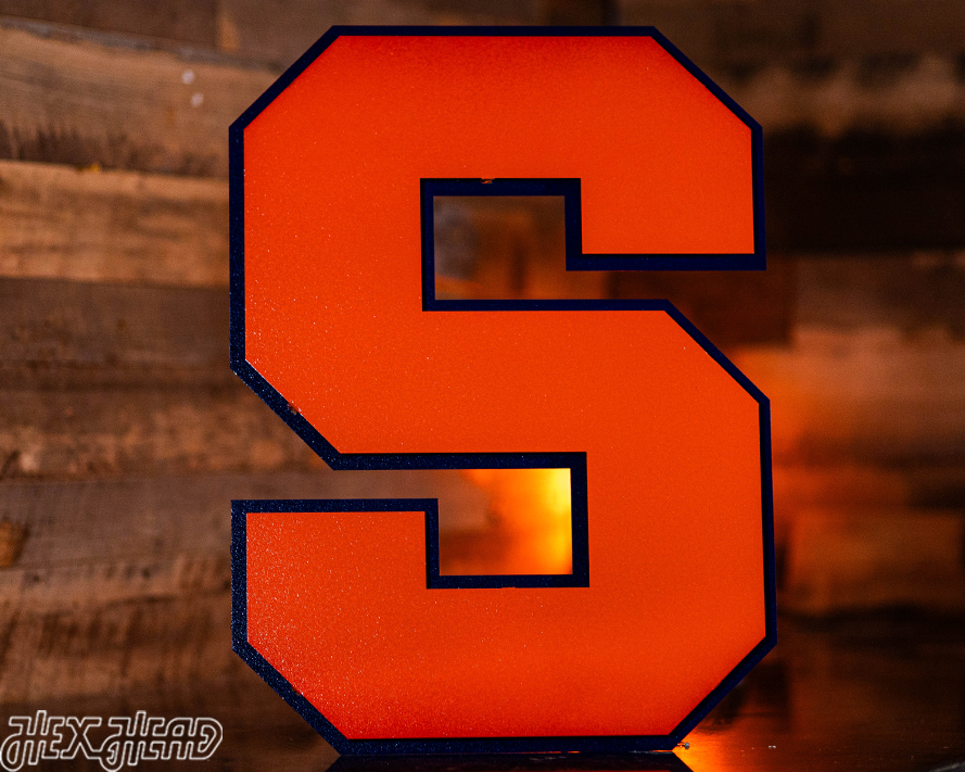 Syracuse Orange "S" 3D Vintage Metal Wall Art