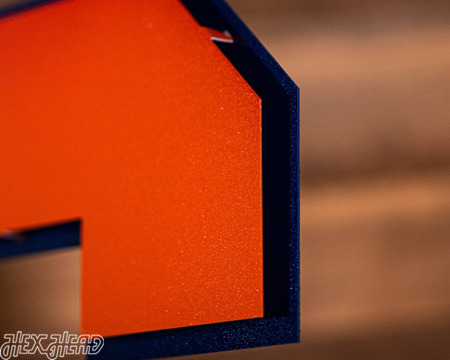 Syracuse Orange "S" 3D Vintage Metal Wall Art