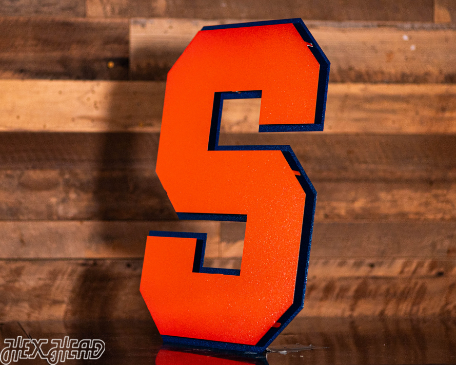 Syracuse Orange "S" 3D Vintage Metal Wall Art