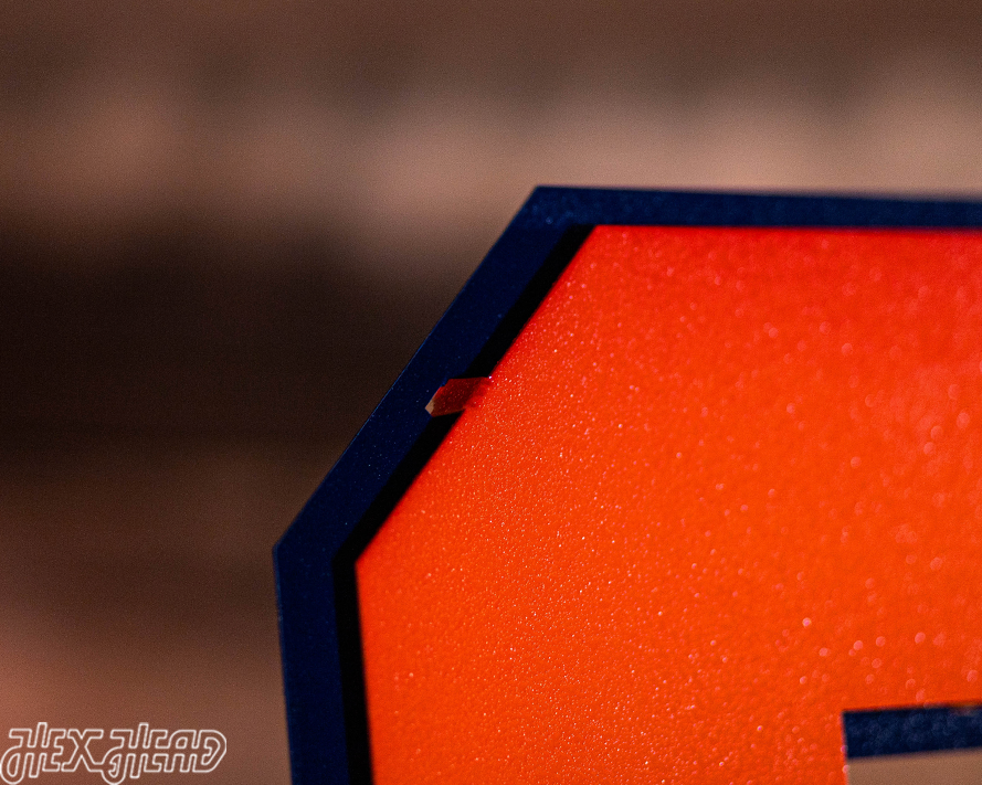 Syracuse Orange "S" 3D Vintage Metal Wall Art