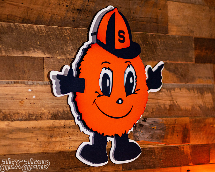 Syracuse Orange "OTTO" 3D Vintage Metal Wall Art