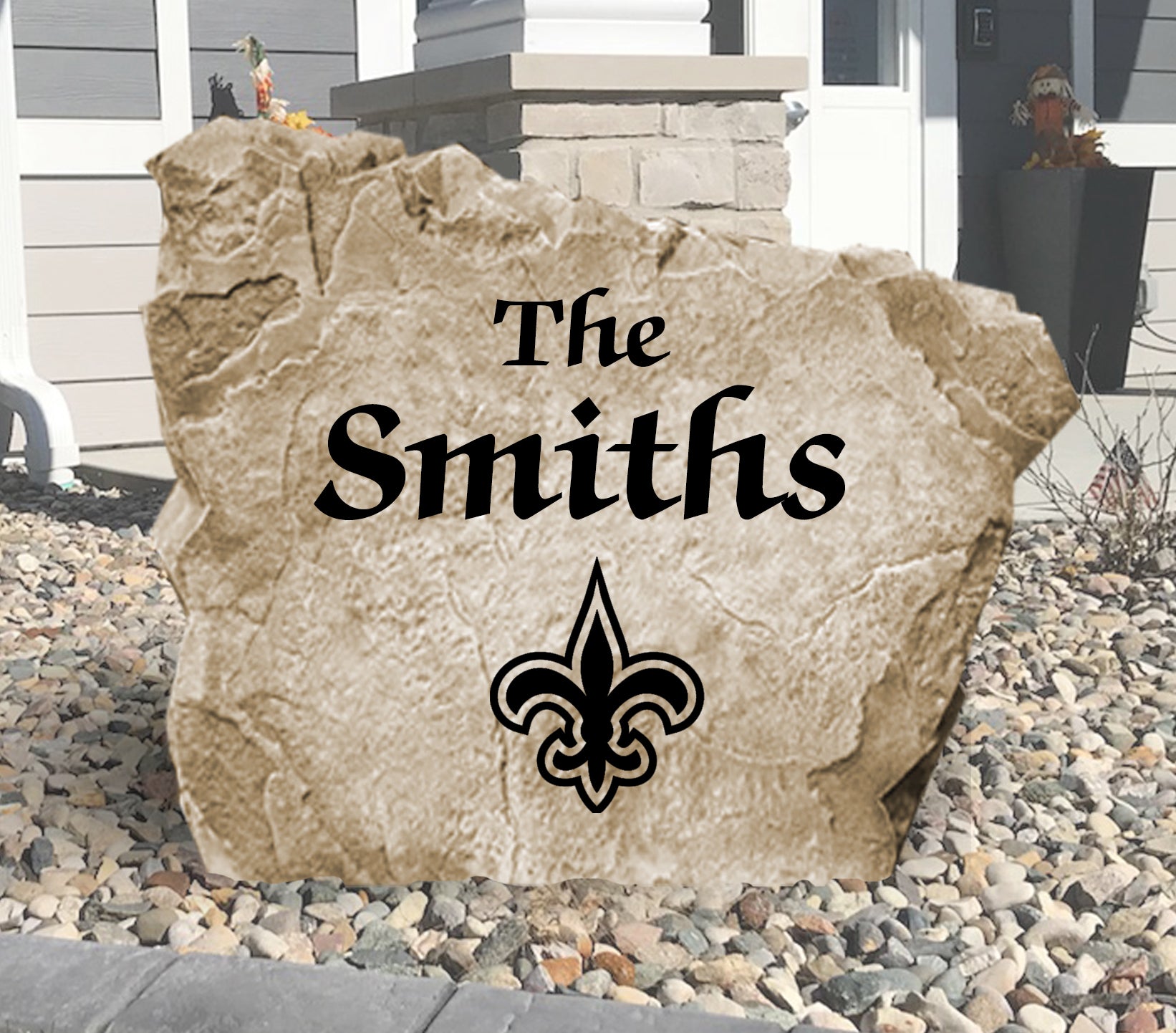 New Orleans Saints Design-A-Stone Landscape Art Family Name