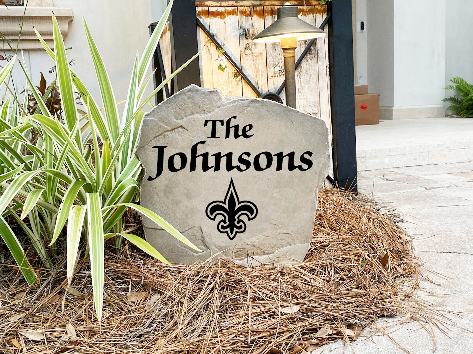 New Orleans Saints Design-A-Stone Landscape Art Family Name