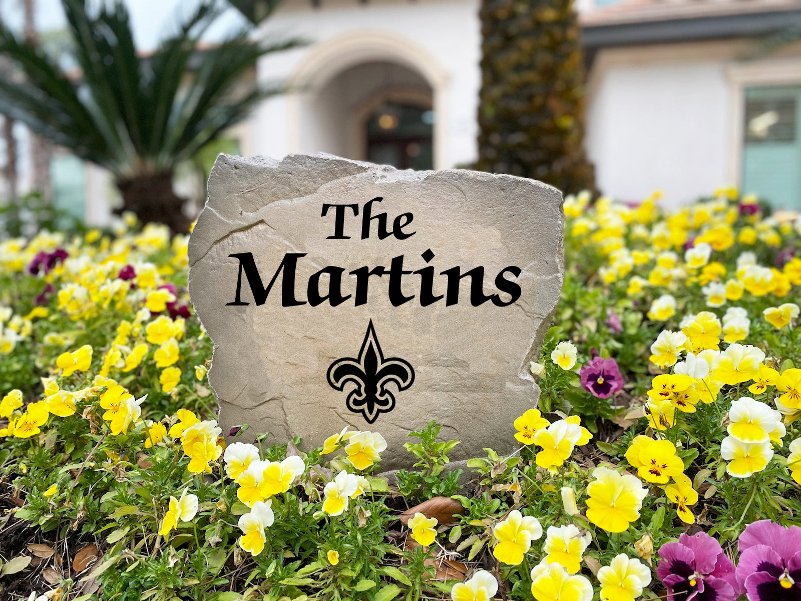 New Orleans Saints Design-A-Stone Landscape Art Family Name