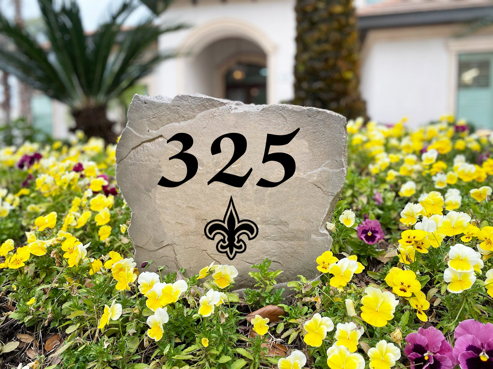 New Orleans Saints Design-A-Stone Landscape Art Address Stone