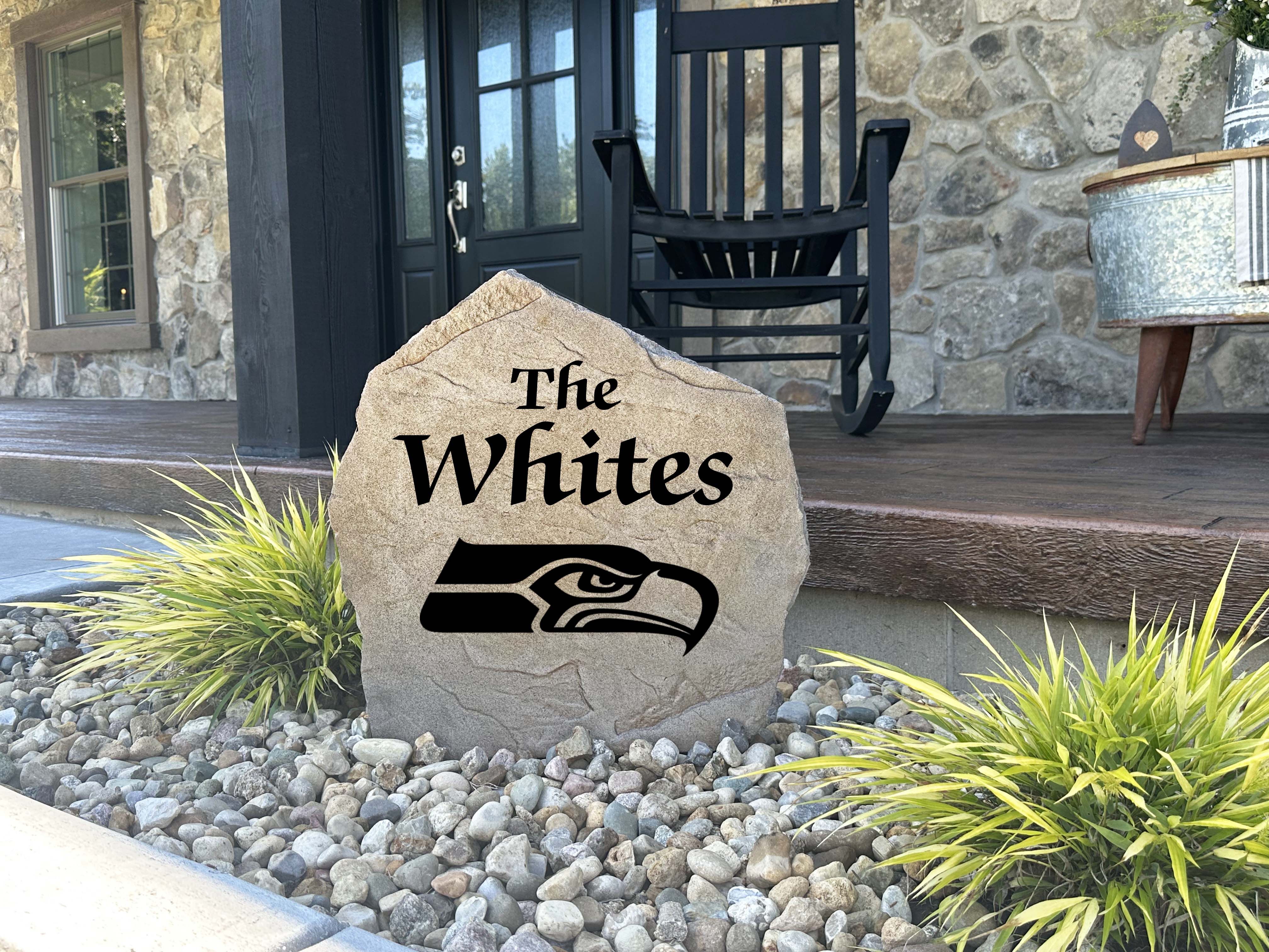 Seattle Seahawks Design-A-Stone Landscape Art Family Name