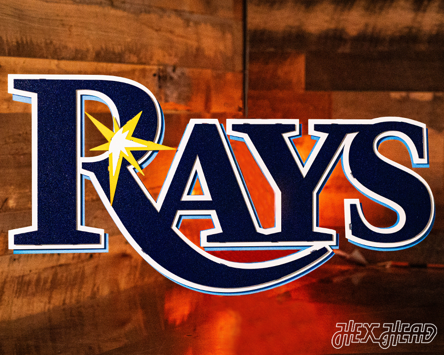 Tampa Bay Rays Primary logo 3D Metal Wall Art