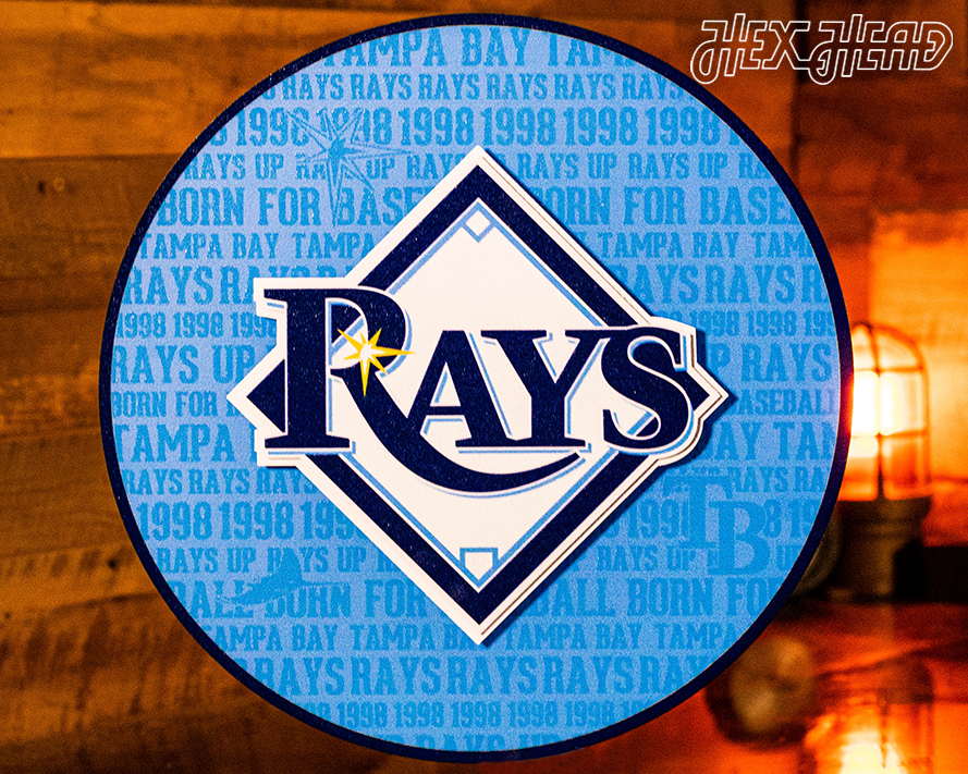 Tampa Bay Rays CRAFT SERIES 3D Embossed Metal Wall Art