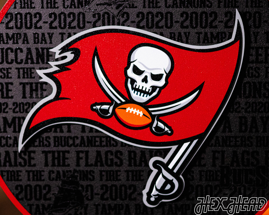 Tampa Bay Buccaneers "Buc's Jolly Roger Flag" CRAFT SERIES 3D Vintage Metal Wall Art