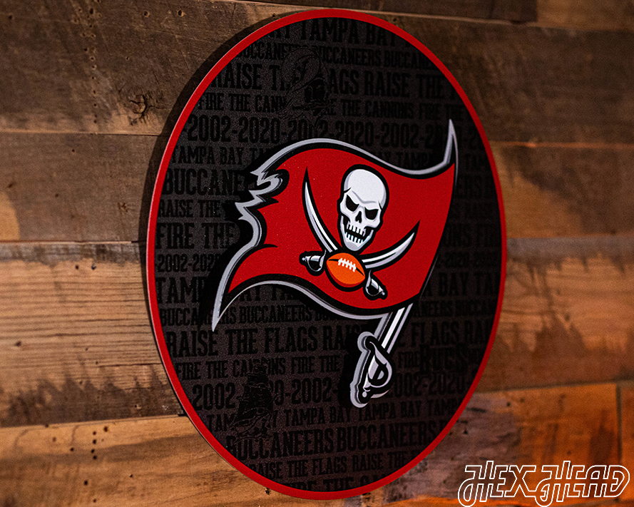 Tampa Bay Buccaneers "Buc's Jolly Roger Flag" CRAFT SERIES 3D Vintage Metal Wall Art