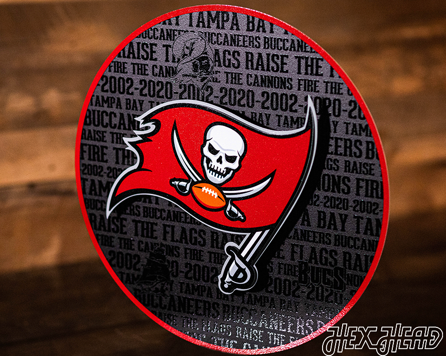 Tampa Bay Buccaneers "Buc's Jolly Roger Flag" CRAFT SERIES 3D Vintage Metal Wall Art