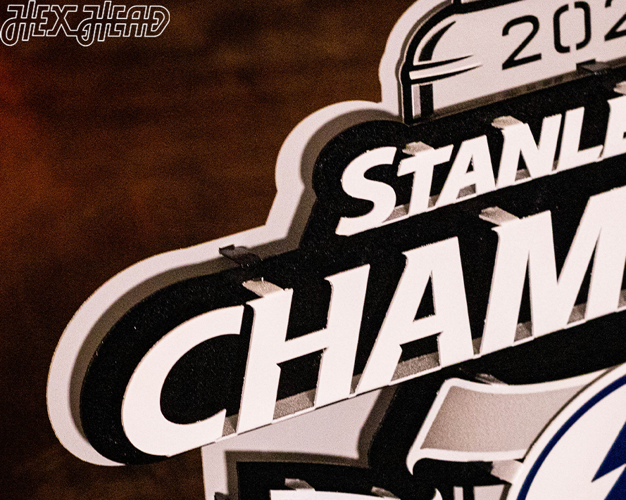 Tampa Bay Lightning 2021 STANLEY CUP CHAMPIONS- 3D Vintage Metal Wall Art