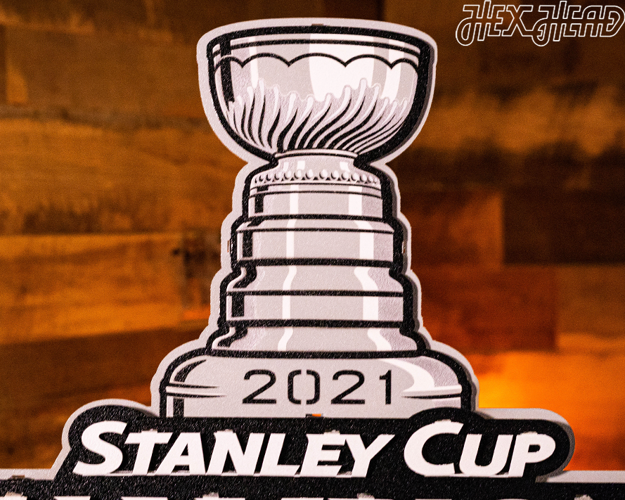 Tampa Bay Lightning 2021 STANLEY CUP CHAMPIONS- 3D Vintage Metal Wall Art