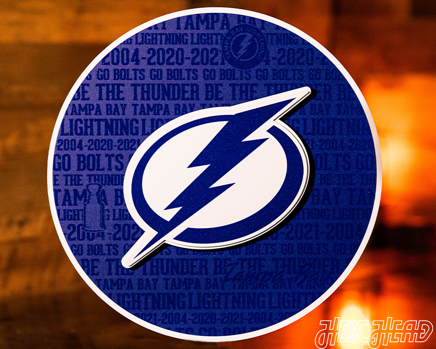 Tampa Bay Lightning NHL CRAFT SERIES 3D Vintage Metal Wall Art