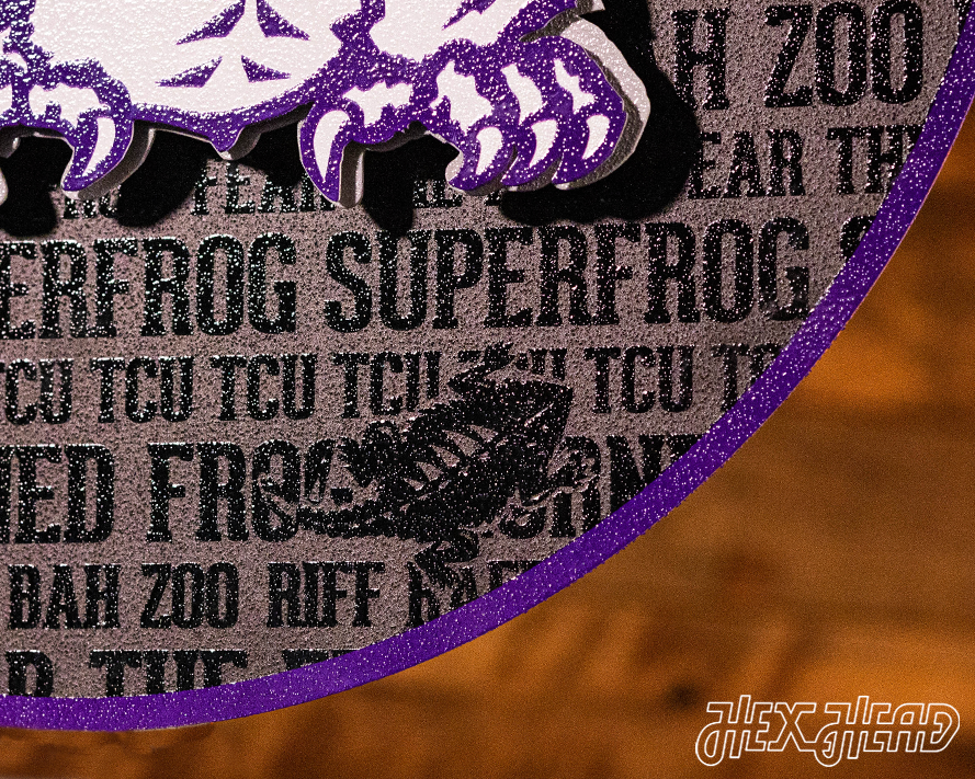 TCU Texas Christian "Horned Frog" CRAFT SERIES 3D Embossed Metal Wall Art