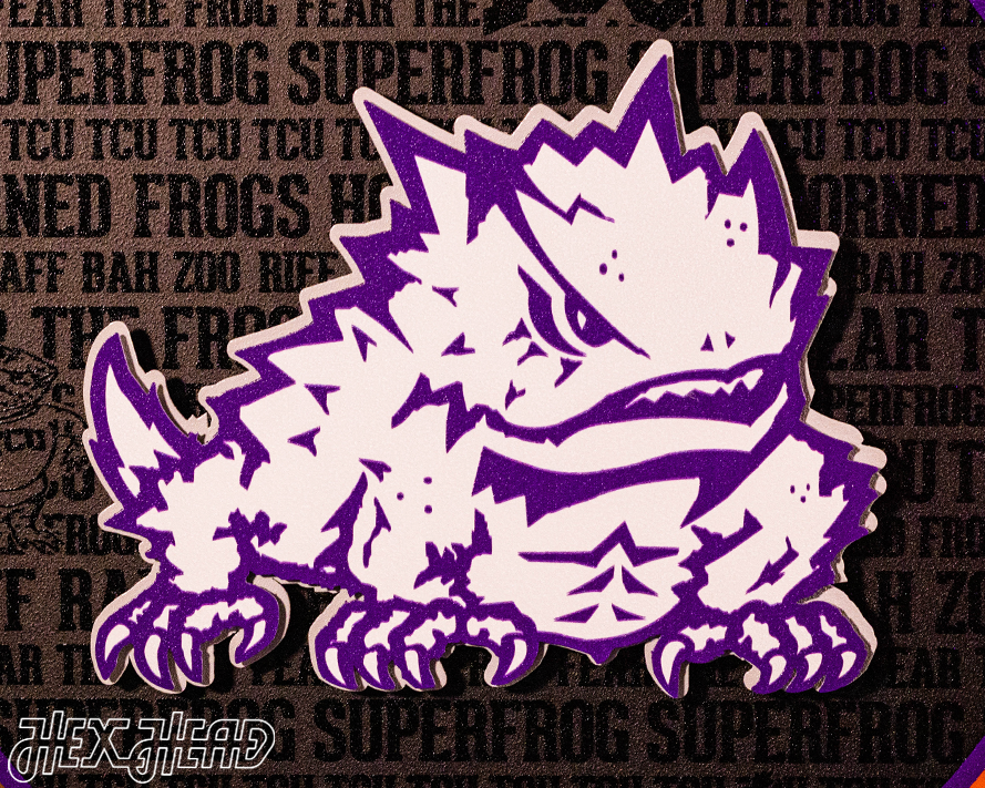 TCU Texas Christian "Horned Frog" CRAFT SERIES 3D Embossed Metal Wall Art