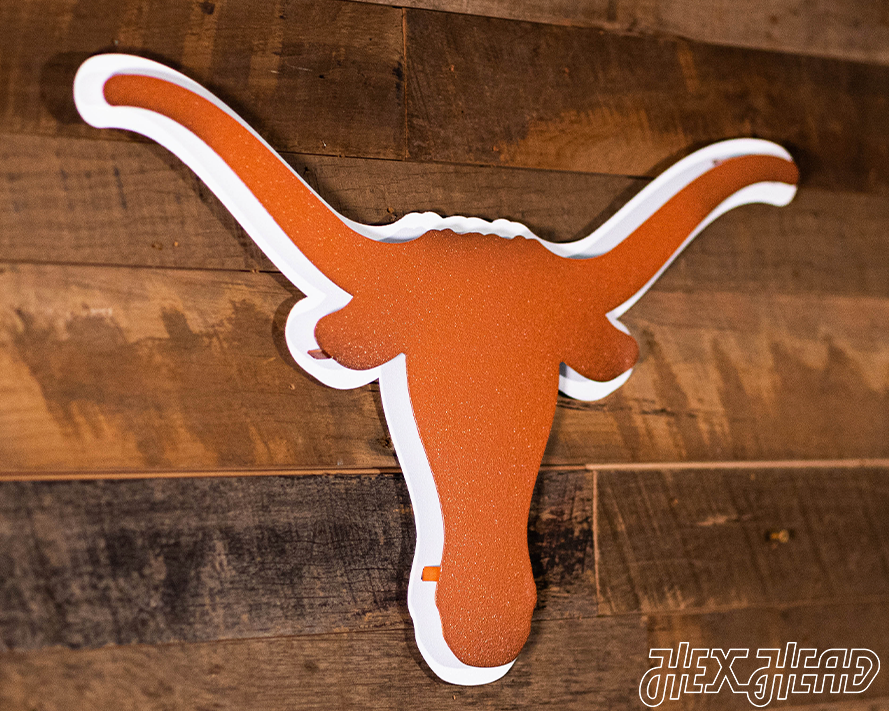 Texas Longhorns "LONGHORN" 3D Vintage Metal Wall Art