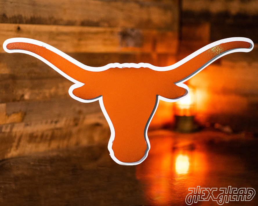 Texas Longhorns "LONGHORN" 3D Vintage Metal Wall Art