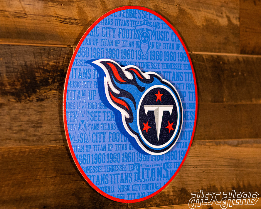 Tennessee Titans CRAFT SERIES 3D Embossed Metal Wall Art