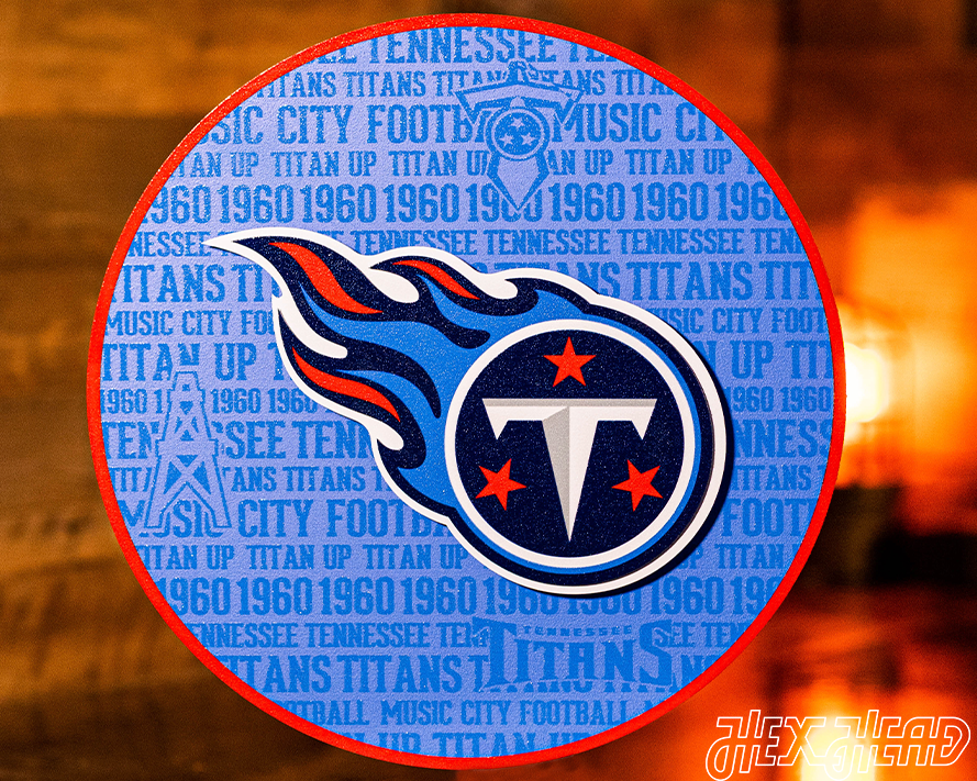 Tennessee Titans CRAFT SERIES 3D Embossed Metal Wall Art