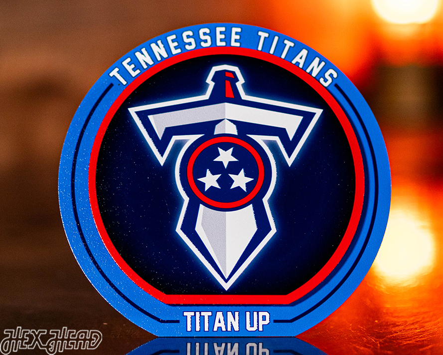 Tennessee Titans "Double Play" On the Shelf or on the Wall Art