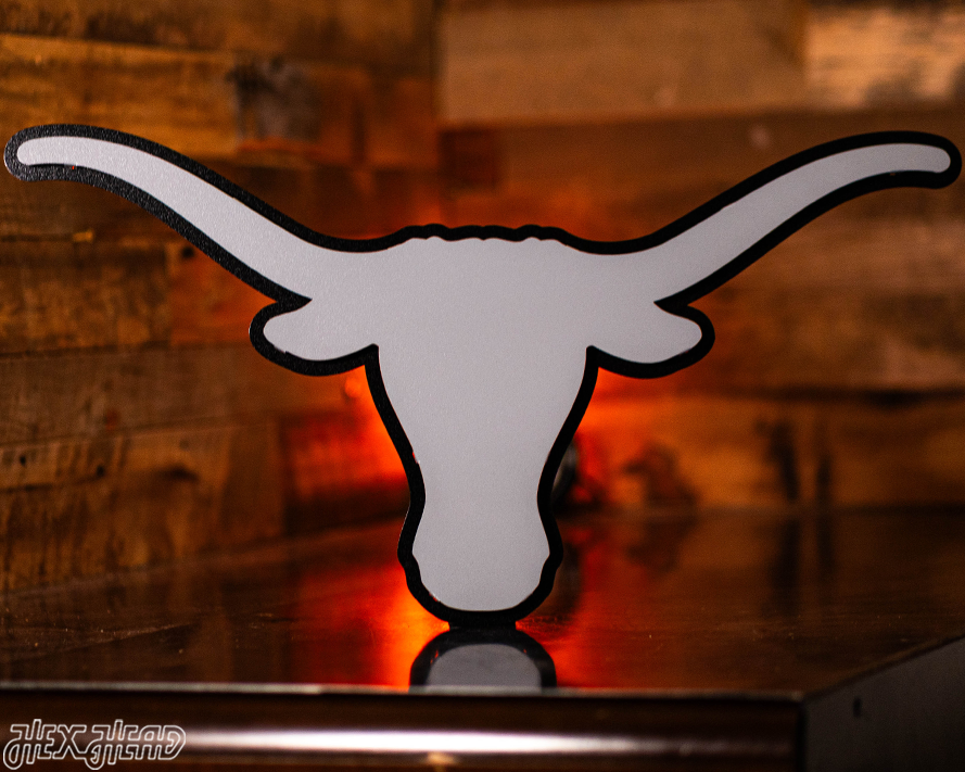 MONOCHROME - Texas Longhorns "LONGHORN" 3D Vintage Metal Wall Art