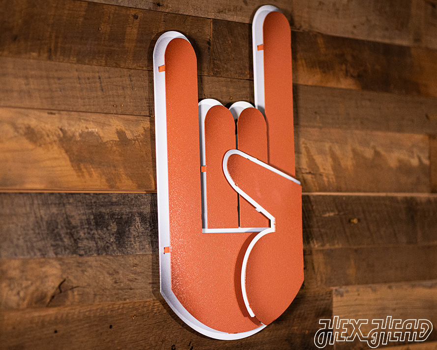 Texas Longhorns "Hook'em Horns" Hand Sign 3D Wall Art