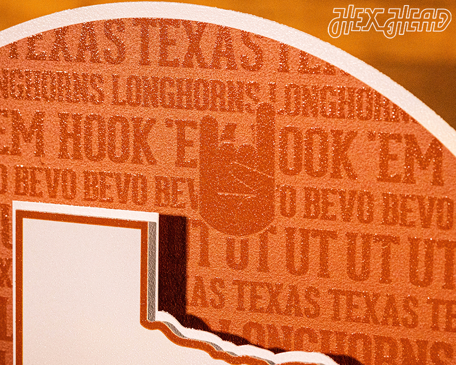 Texas Longhorns CRAFT SERIES 3D Embossed Metal Wall Art