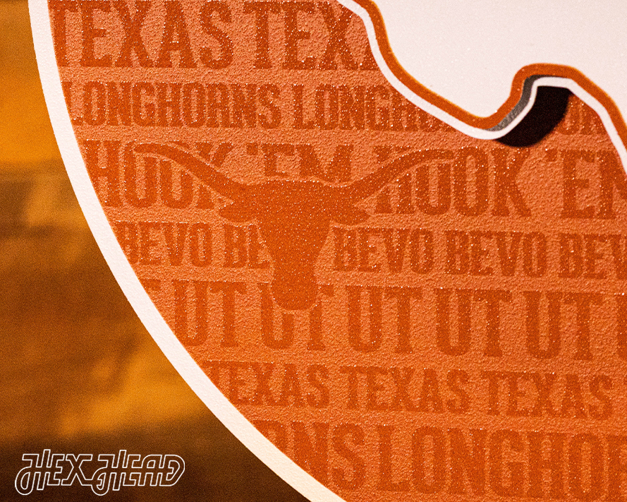 Texas Longhorns CRAFT SERIES 3D Embossed Metal Wall Art