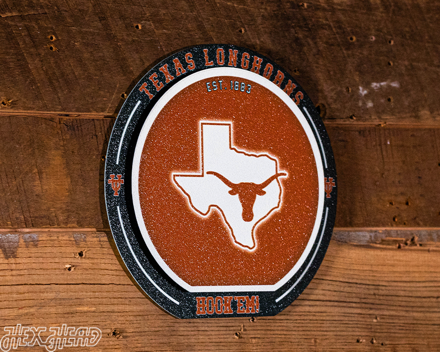 Texas Longhorns "Double Play" On the Shelf or on the Wall Art