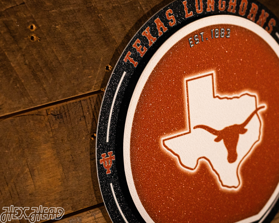 Texas Longhorns  "Double Play" On the Shelf or on the Wall Art