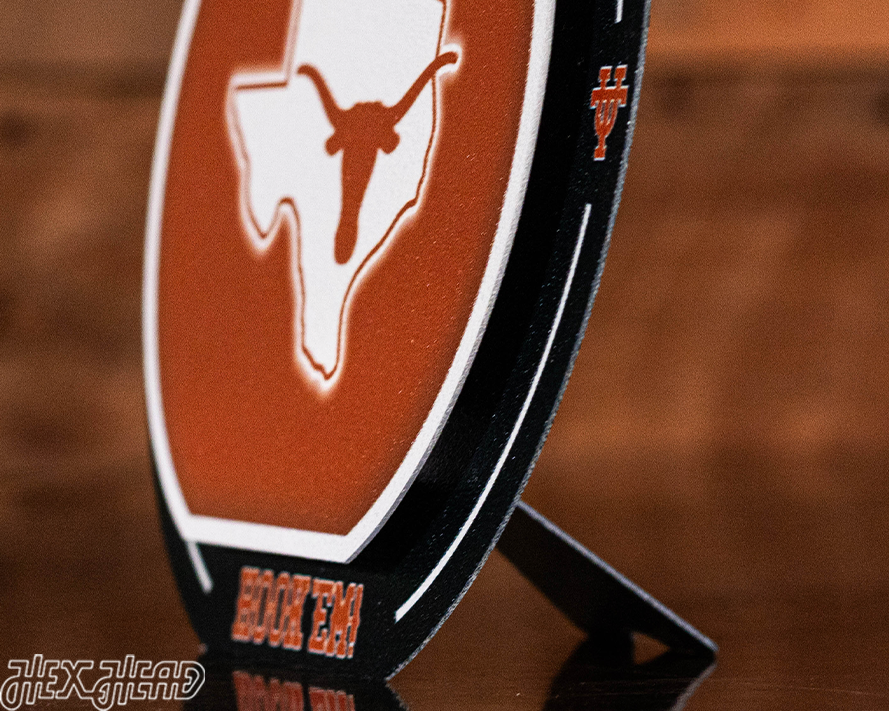 Texas Longhorns "Double Play" On the Shelf or on the Wall Art