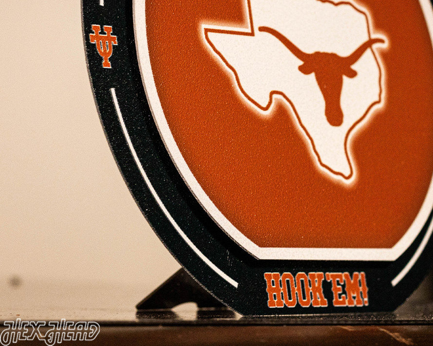 Texas Longhorns "Double Play" On the Shelf or on the Wall Art