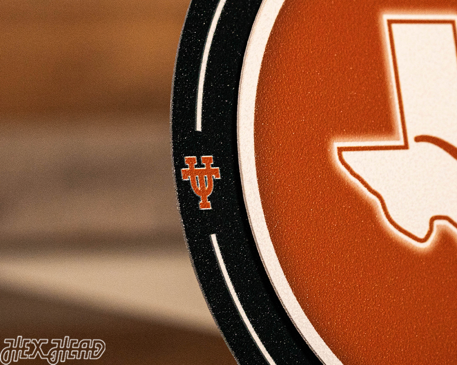 Texas Longhorns "Double Play" On the Shelf or on the Wall Art