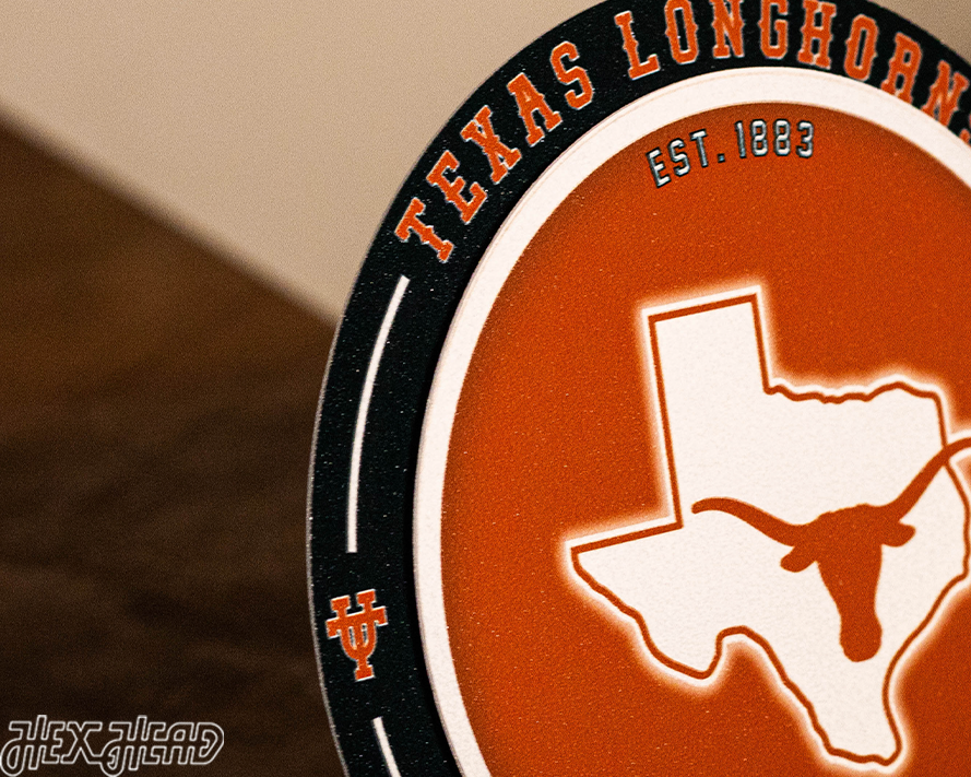 Texas Longhorns "Double Play" On the Shelf or on the Wall Art