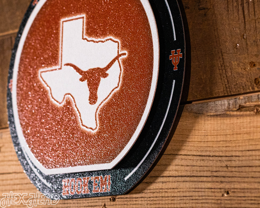 Texas Longhorns "Double Play" On the Shelf or on the Wall Art