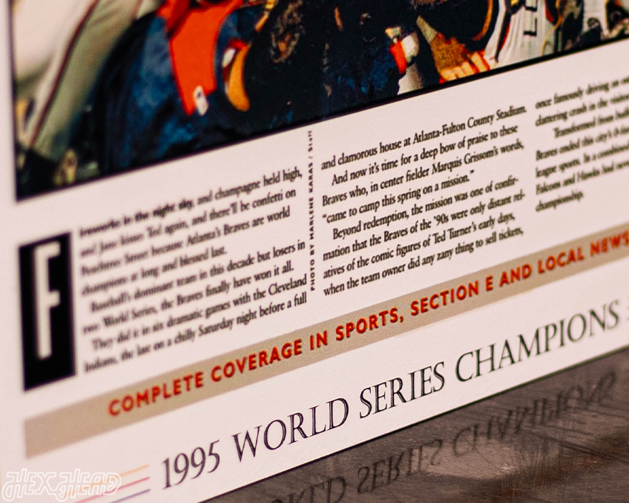 The Atlanta Journal Constitution Braves 1995 WORLD SERIES Front Page - OCT 29, 1995
