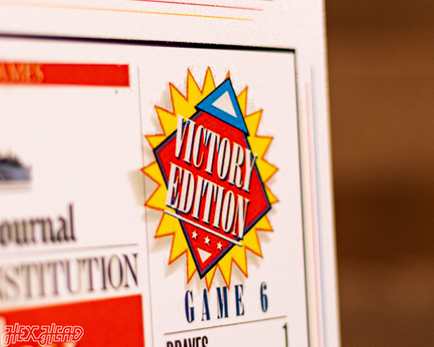 The Atlanta Journal Constitution Braves 1995 WORLD SERIES Front Page - OCT 29, 1995