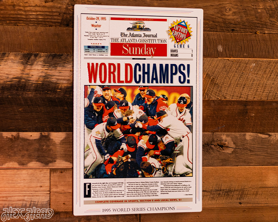 The Atlanta Journal Constitution Braves 1995 WORLD SERIES Front Page - OCT 29, 1995