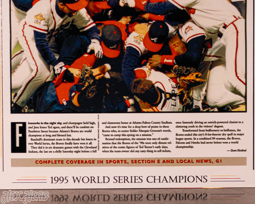 The Atlanta Journal Constitution Braves 1995 WORLD SERIES Front Page - OCT 29, 1995