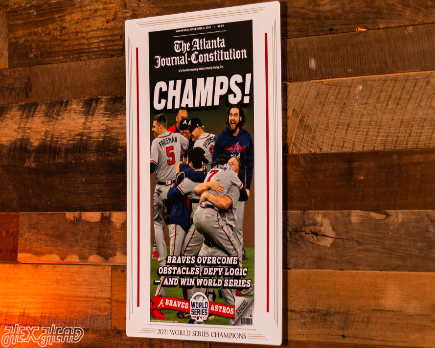 The Atlanta Journal Constitution Braves 2021 WORLD SERIES Front Page - NOV 3, 2021