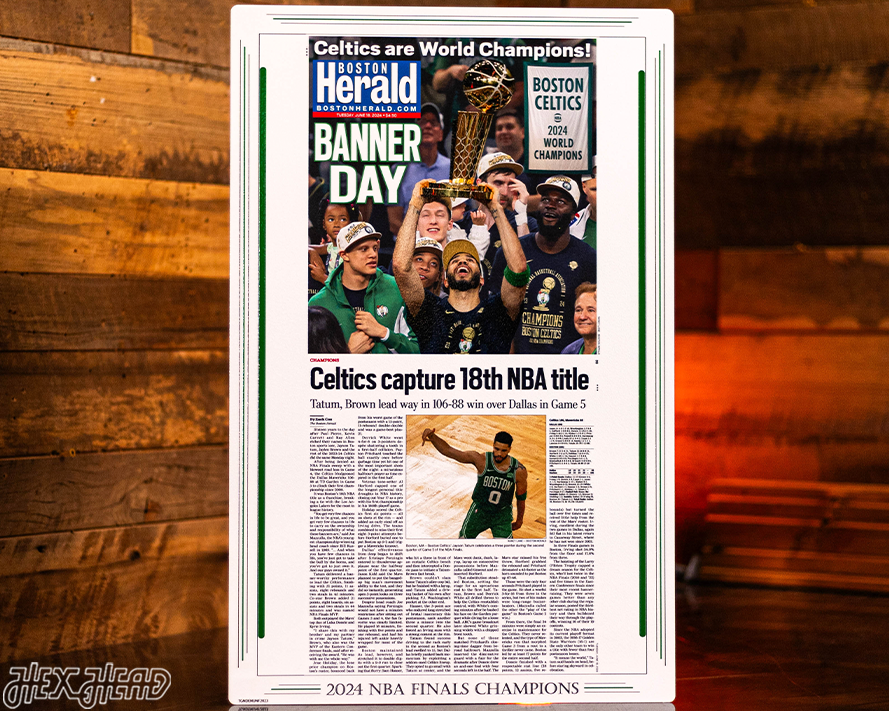 Boston Herald Celtics 2024 NBA FINALS Front Page - JUNE 18, 2024