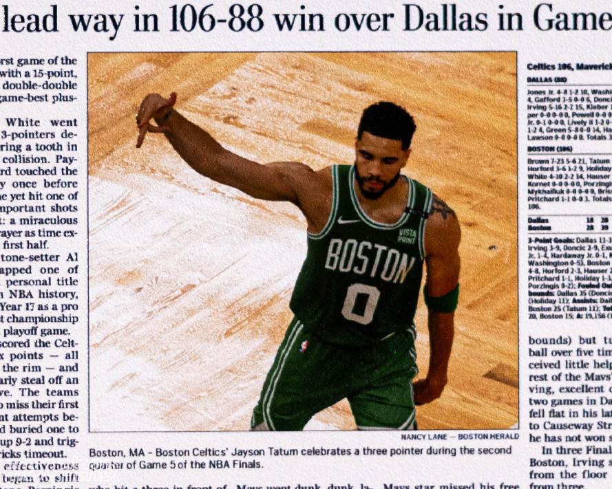 Boston Herald Celtics 2024 NBA FINALS Front Page - JUNE 18, 2024