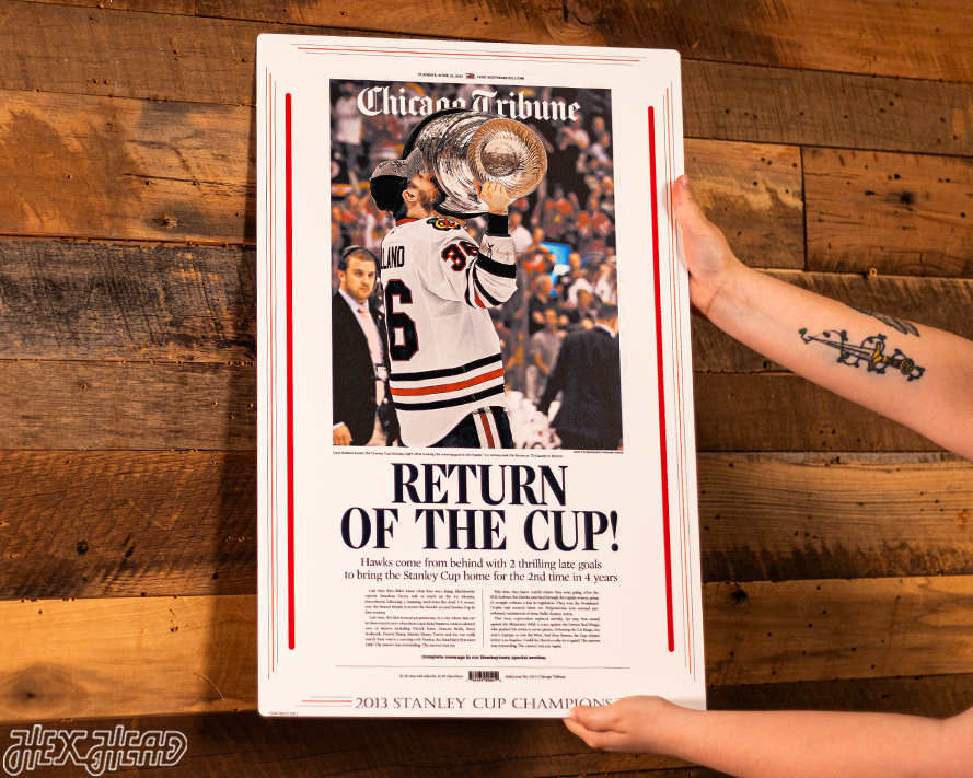 Chicago Tribune Blackhawks 2013 STANLEY CUP Front Page - JUNE 25, 2013