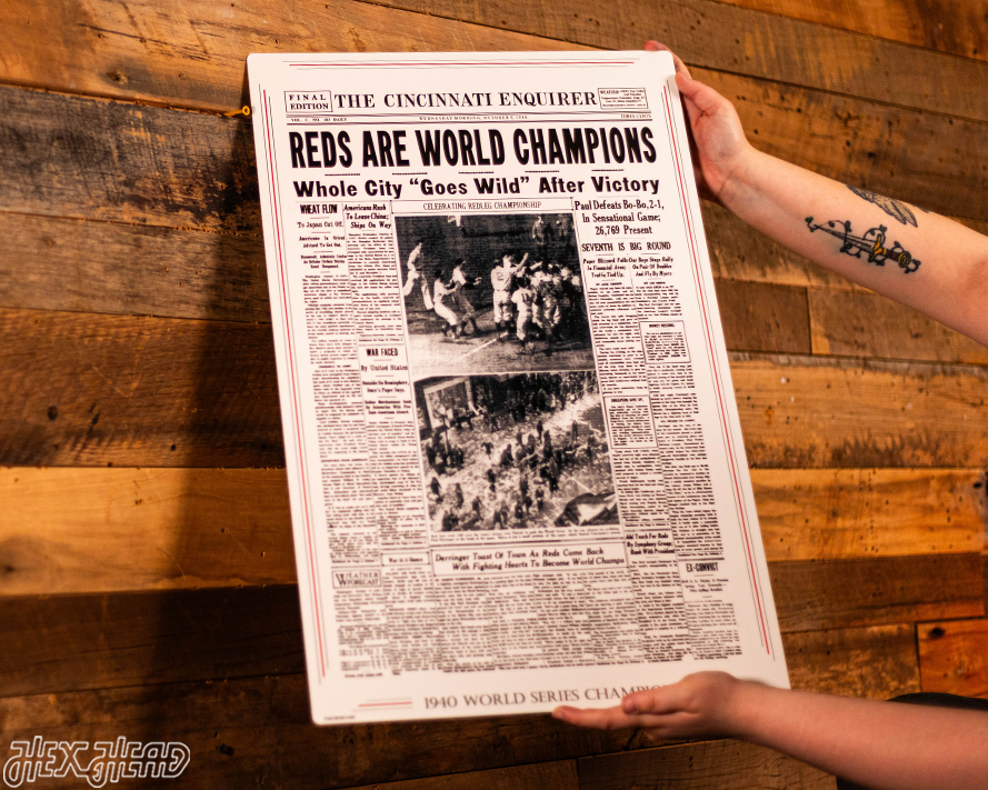 The Cincinnati Enquirer Reds 1940 WORLD SERIES Front Page - OCT 9, 1940