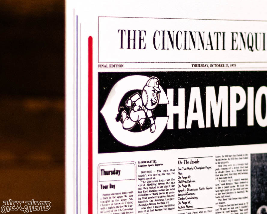 The Cincinnati Enquirer Reds 1975 WORLD SERIES Front Page - OCT 23, 1975