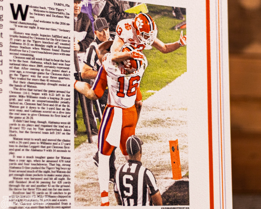 Greenville News Clemson Tigers 2016 Football National Champions Front Page - JAN 10, 2017