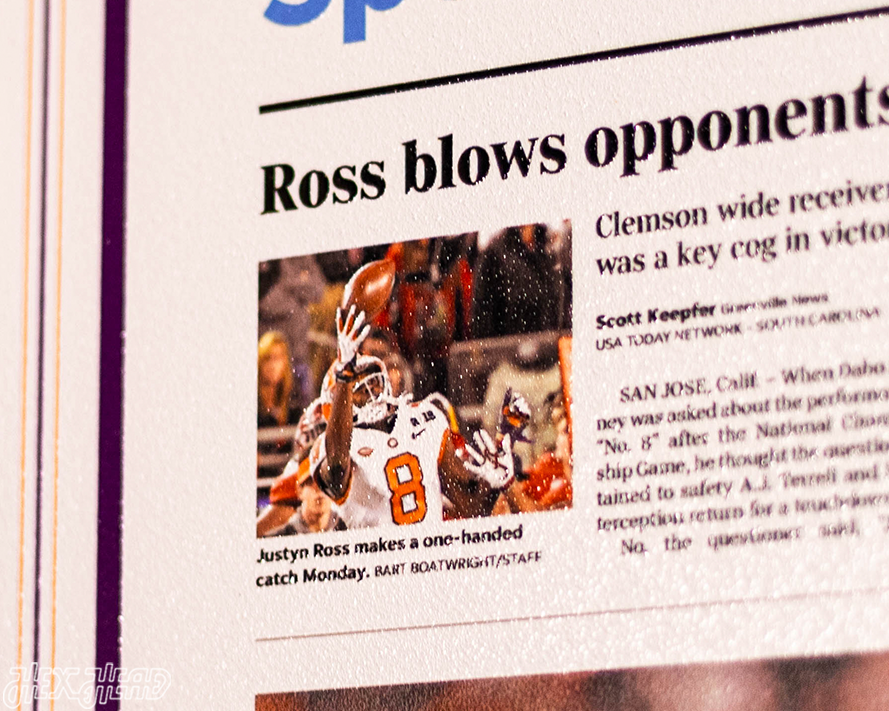 Greenville News Clemson Tigers 2018 Football National Champions Front Page - JAN 9, 2019