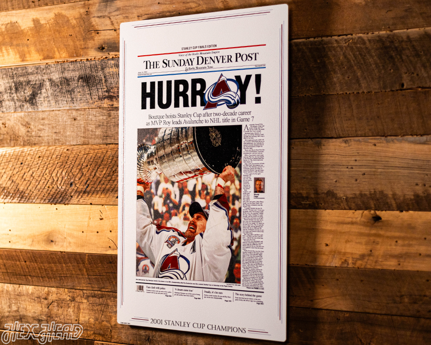 Sunday Denver Post Colorado Avalanche 2001 STANLEY CUP Front Page - JUNE 10, 2001