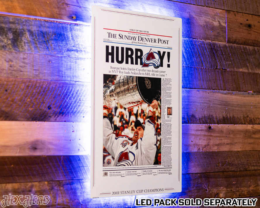 Sunday Denver Post Colorado Avalanche 2001 STANLEY CUP Front Page - JUNE 10, 2001